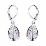 Tree of life earrings made of opal and silver – Spiritual motif
