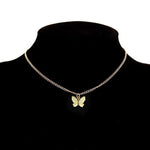 Silver and gold-plated butterfly necklace – Light elegance