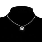 Silver and gold-plated butterfly necklace – Light elegance