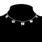 Silver and gold-plated butterfly necklace – Light elegance